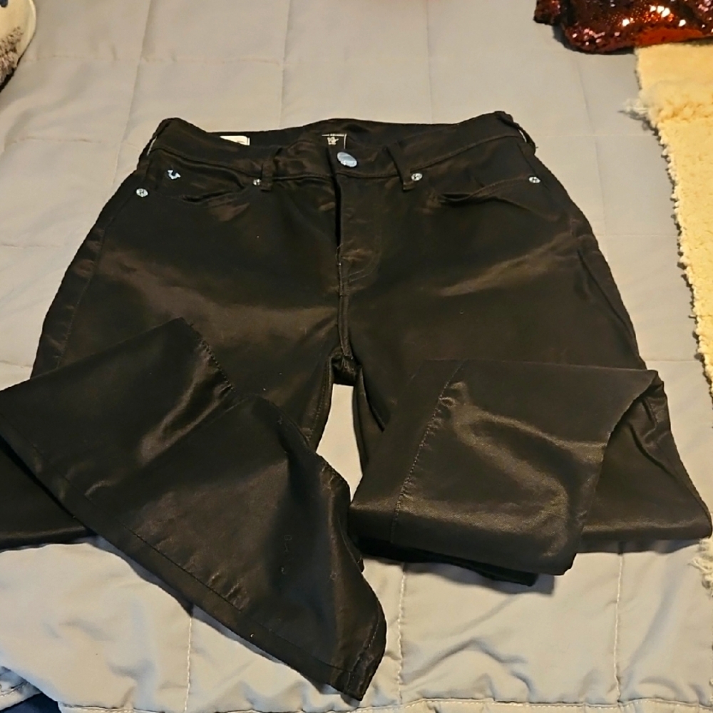True Religion Black Sateen Pant